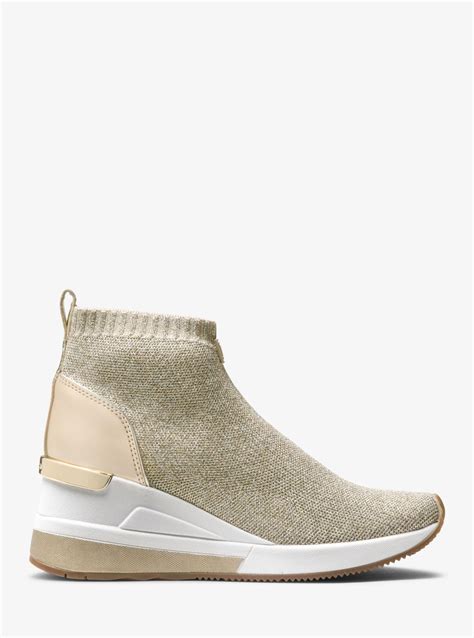 michael kors socks sneakers|michael kors stretch knit sneakers.